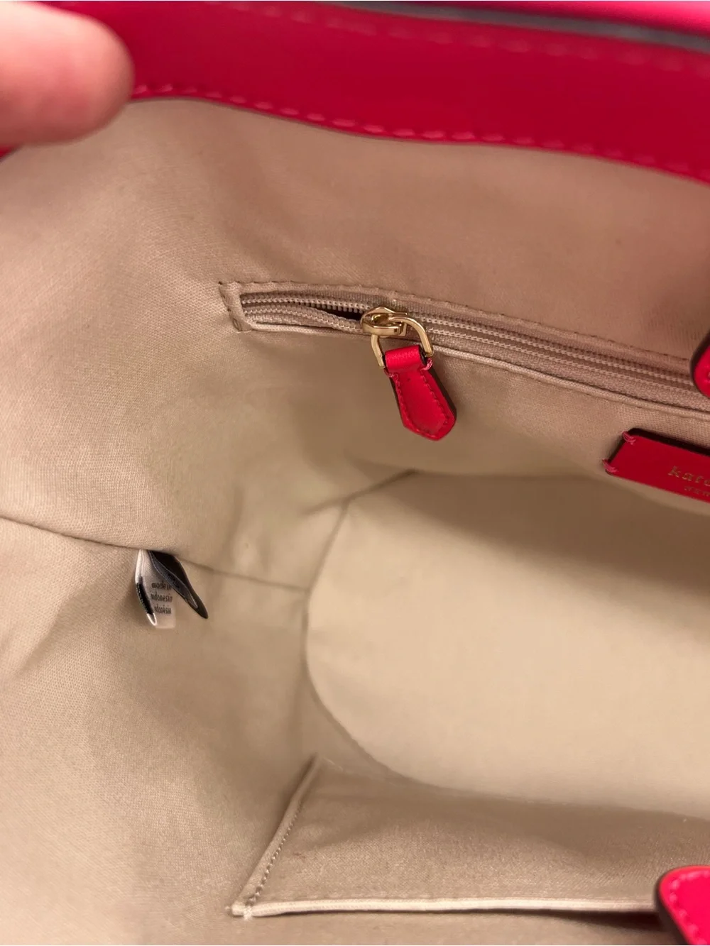 Kate Spade New York Pink & White Woven Straw Crossbody Satchel
